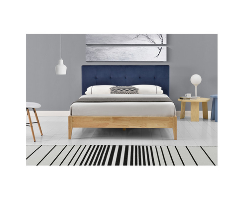 Quadro de Sunny Blue Linen Fabric Bed com certificação do CE da cabeceira