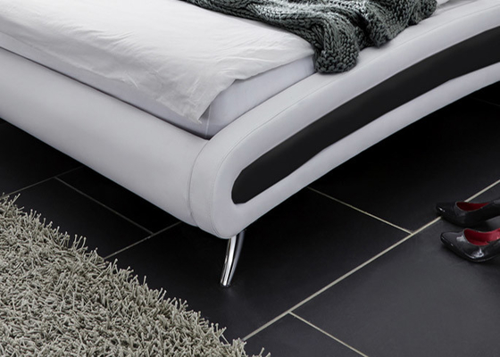 Mobília curvada real do quarto do rei Size Bed Set do clássico luxuoso do otomano