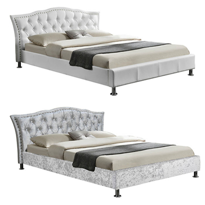 Quadro de couro da cama da madeira compensada do falso de 90 x de 190cm para o único tamanho das crianças