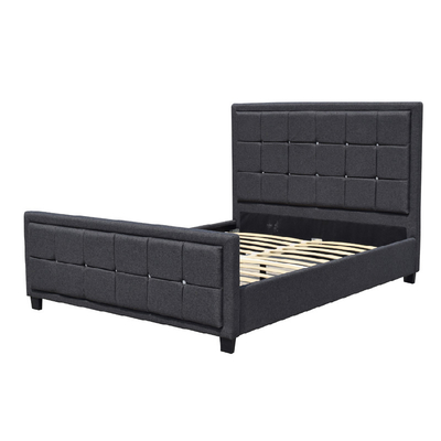 Botão estofado plataforma da tela do quadro da cama com Footboard