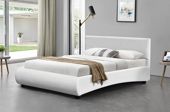 Quadro branco da cama do couro do plutônio do OEM com forma da curva da luz do diodo emissor de luz