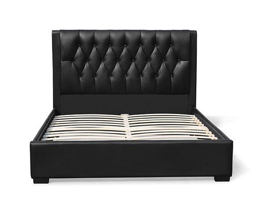 pé plástico adornado plutônio do preto do quadro da cama de rainha da cabeceira de 160*200cm