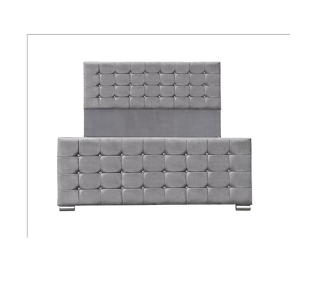 tamanho estofado da rainha do quadro da cama de 4ft tela de linho