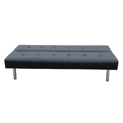 Descapotável sem braço, Sofá Loveseat, Cama de cama, Sofá Futon de PU Moderno