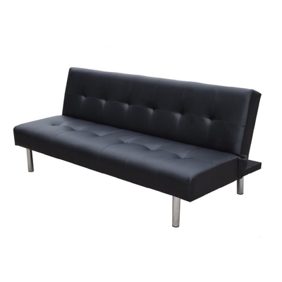 Três de couro Seater Sofa Bed