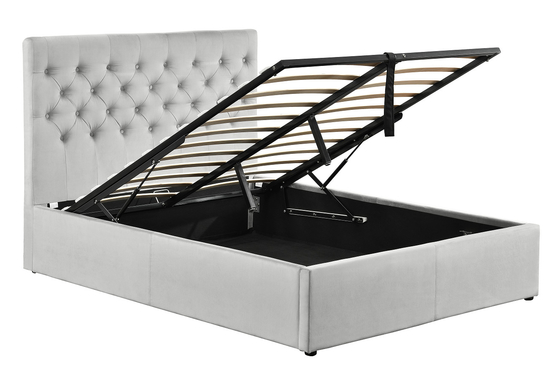 O rei Size Platform Tufted estofou o quadro da cama com cabeceira dos botões