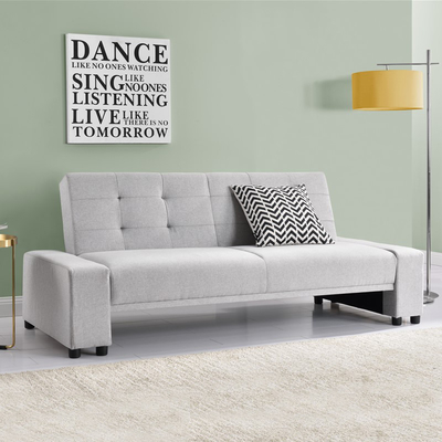 Certificação de linho do italiano BSCI de Grey Velvet Foldable Sofa Bed da tela