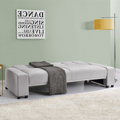 Certificação de linho do italiano BSCI de Grey Velvet Foldable Sofa Bed da tela
