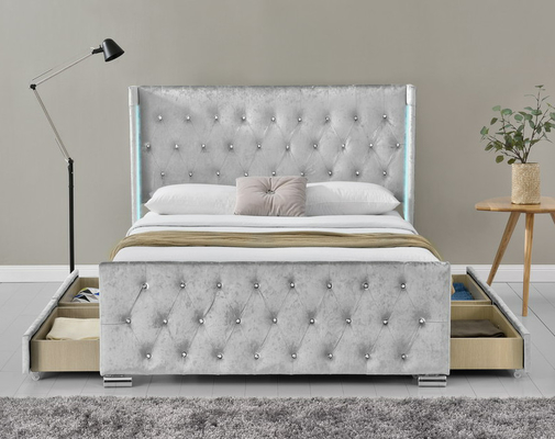 Tamanho dobro quadro estofado da cama de plataforma