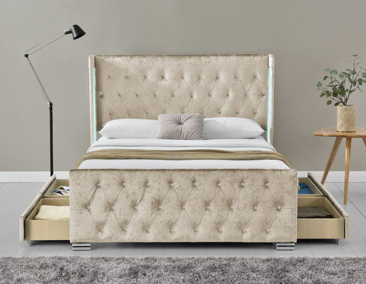 Tamanho dobro quadro estofado da cama de plataforma