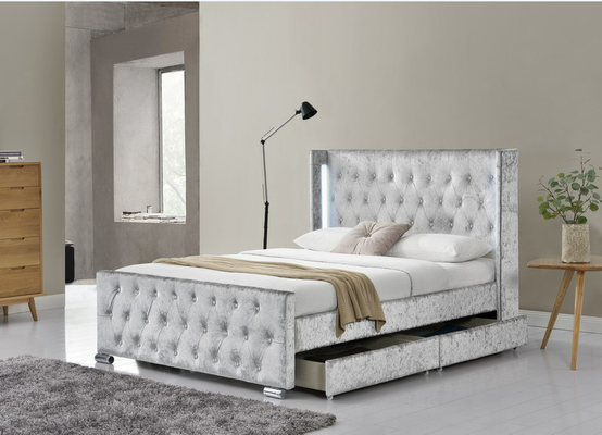 Tamanho dobro quadro estofado da cama de plataforma