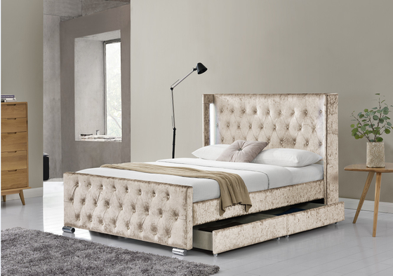 Tamanho dobro quadro estofado da cama de plataforma