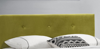 O creme verde adornado esmagou o quadro dobro da cama da cabeceira do descanso de veludo