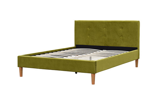 O creme verde adornado esmagou o quadro dobro da cama da cabeceira do descanso de veludo