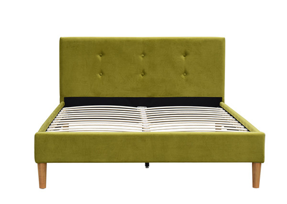 O creme verde adornado esmagou o quadro dobro da cama da cabeceira do descanso de veludo
