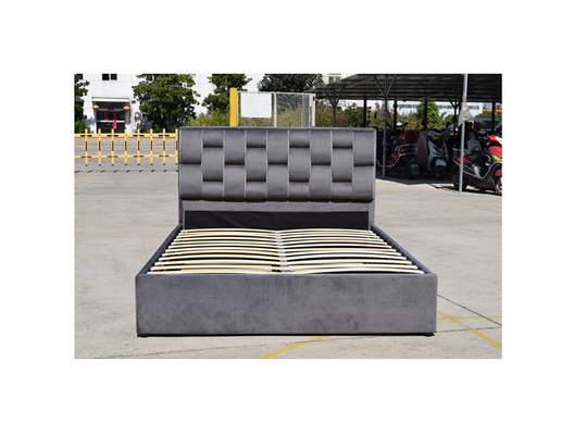 Bedframe estofado de linho do tamanho do gêmeo da tela com elevador de gás