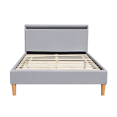 Stanlake Grey Light Up Bed Frame com cabeceira 140x200cm 160x200cm 180x200cm
