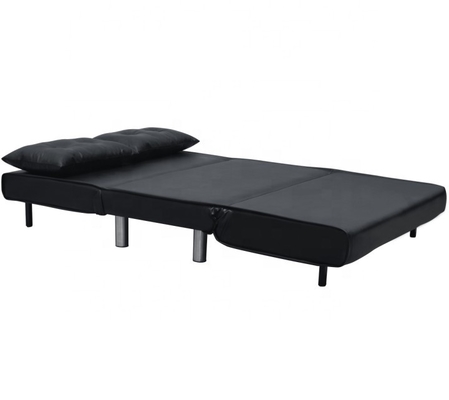 Pés de couro do metal de Sofa Bed Black White With da cadeira de dobradura do plutônio