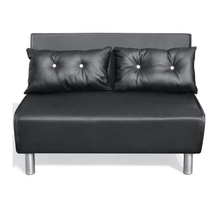 Pés de couro do metal de Sofa Bed Black White With da cadeira de dobradura do plutônio