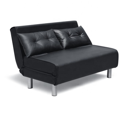 Pés de couro do metal de Sofa Bed Black White With da cadeira de dobradura do plutônio