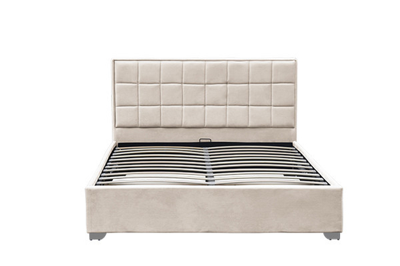 A cama bege do armazenamento do otomano de veludo de Horwood molda 120x200cm 140x200cm 160x200cm 180x200cm