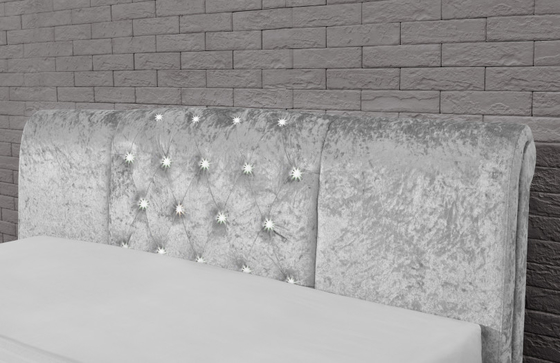 Tira adornada Crystal Button European Style do fiapo da cama do armazenamento de Duble tamanho luxuoso